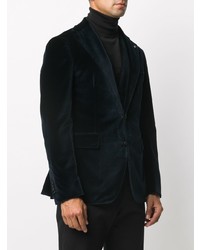 Мужской темно-синий бархатный пиджак от Tagliatore