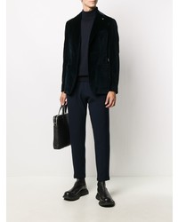 Мужской темно-синий бархатный пиджак от Tagliatore