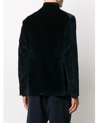 Мужской темно-синий бархатный пиджак от Tagliatore