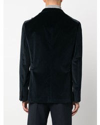 Мужской темно-синий бархатный пиджак от Tagliatore