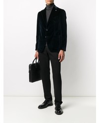 Мужской темно-синий бархатный пиджак от Tagliatore