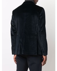 Мужской темно-синий бархатный пиджак от Tagliatore