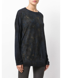 Женский темно-синий бархатный свитер от Avant Toi