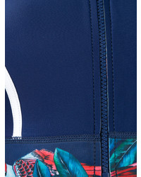 Темно-синий бикини-топ с принтом от Duskii