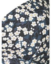 Темно-синий бикини-топ с цветочным принтом от Matteau
