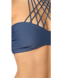 Темно-синий бикини-топ от Mikoh