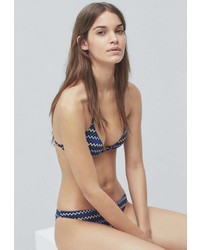 Темно-синий бикини-топ от Mango