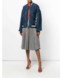 Женский темно-синий бомбер с принтом тай-дай от MSGM