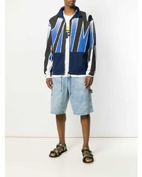 Мужской темно-синий бомбер с принтом от P.A.M.