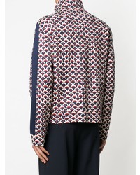 Мужской темно-синий бомбер с принтом от Valentino