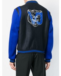 Мужской темно-синий бомбер с принтом от Versace Jeans