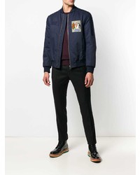 Мужской темно-синий бомбер от Mr & Mrs Italy