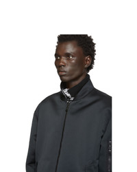 Мужской темно-синий бомбер от Valentino