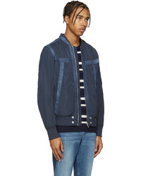 Мужской темно-синий бомбер от Diesel