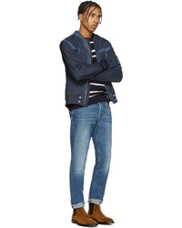 Мужской темно-синий бомбер от Diesel