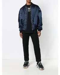 Мужской темно-синий бомбер от Balenciaga