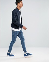 Мужской темно-синий бомбер от Celio