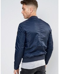 Мужской темно-синий бомбер от Replay