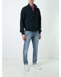 Мужской темно-синий бомбер от Aspesi