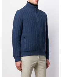 Мужской темно-синий бомбер от Corneliani