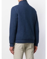 Мужской темно-синий бомбер от Corneliani