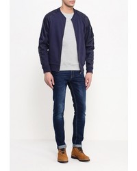 Мужской темно-синий бомбер от Casual Friday by Blend