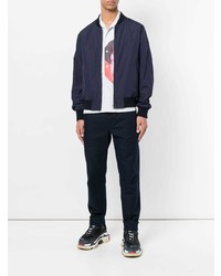 Мужской темно-синий бомбер от Stella McCartney