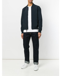 Мужской темно-синий бомбер от Woolrich