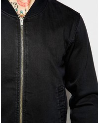 Мужской темно-синий бомбер от Dr. Denim