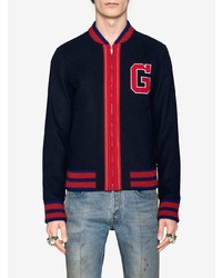 Мужской темно-синий бомбер от Gucci