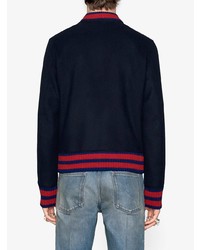 Мужской темно-синий бомбер от Gucci