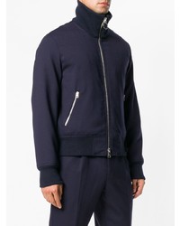 Мужской темно-синий бомбер от AMI Alexandre Mattiussi