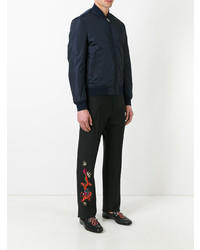 Мужской темно-синий бомбер от Gucci