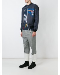 Мужской темно-синий бомбер от Loewe