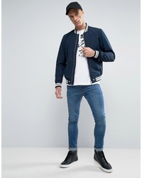 Мужской темно-синий бомбер от Diesel