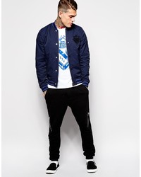 Мужской темно-синий бомбер от Diesel