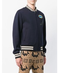 Мужской темно-синий бомбер от Gucci