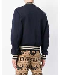 Мужской темно-синий бомбер от Gucci