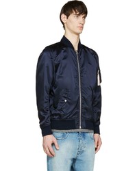 Мужской темно-синий бомбер от Kitsune