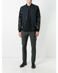 Мужской темно-синий бомбер от Lanvin