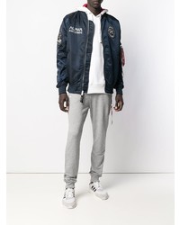 Мужской темно-синий бомбер от Alpha Industries