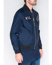 Мужской темно-синий бомбер от OMBRE