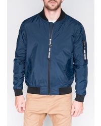 Мужской темно-синий бомбер от OMBRE