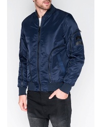 Мужской темно-синий бомбер от OMBRE