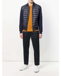 Мужской темно-синий бомбер от Fay