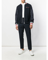 Мужской темно-синий бомбер от Moncler Gamme Bleu