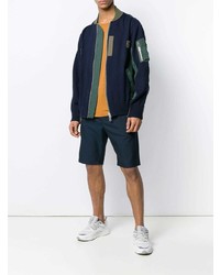 Мужской темно-синий бомбер от Sacai