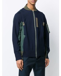Мужской темно-синий бомбер от Sacai