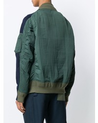 Мужской темно-синий бомбер от Sacai