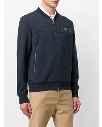 Мужской темно-синий бомбер от Fay